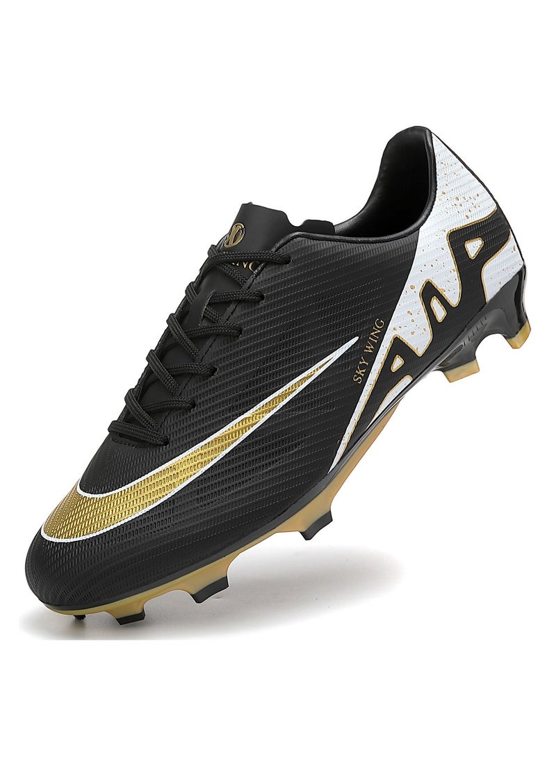 SKY WING Football Cleats Men And Women And Kid,Indoor Outdoor Low Top Soccer Shoes For Boy And Girl Lightweight Shock Resistant Training Boots Professional Turf Shoes Sport Athletic Ground Football Boots  - Image 1