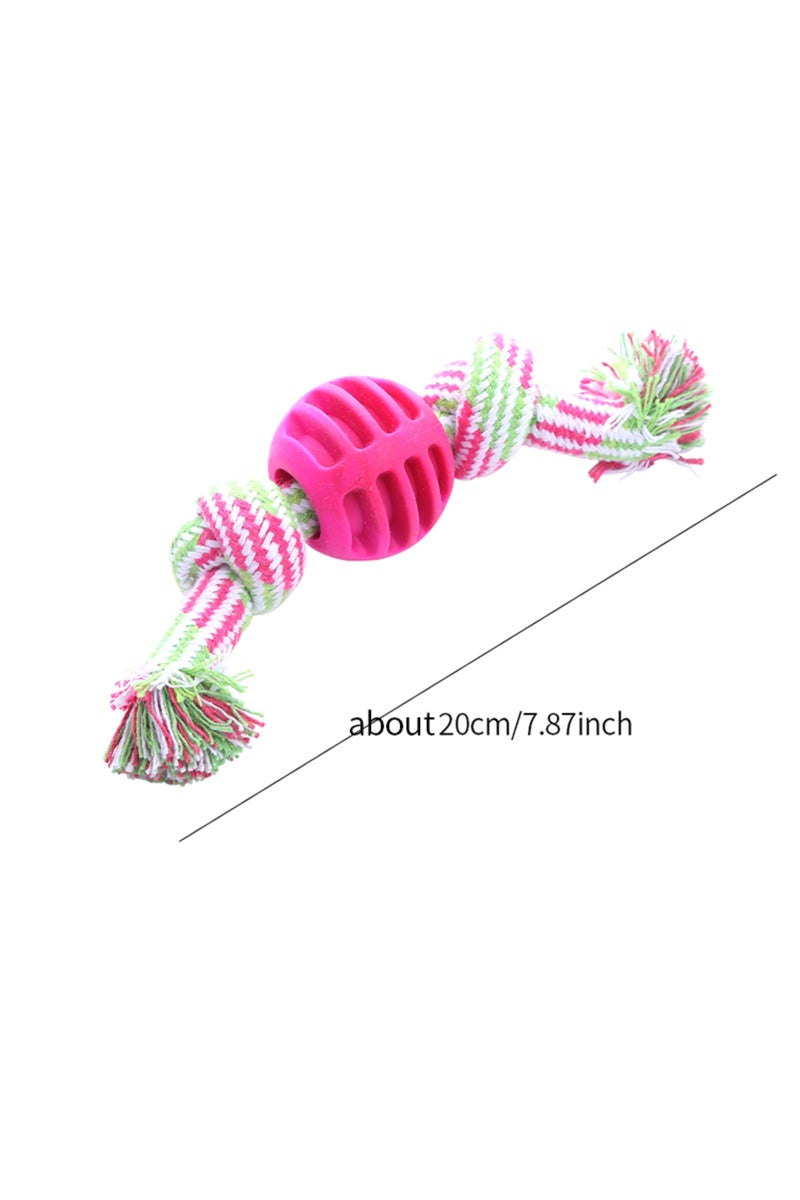 erorex XS（old） Pink Pet dog toy Cotton rope double knot ball Bite resistant tooth cleaning toy ball pet sup