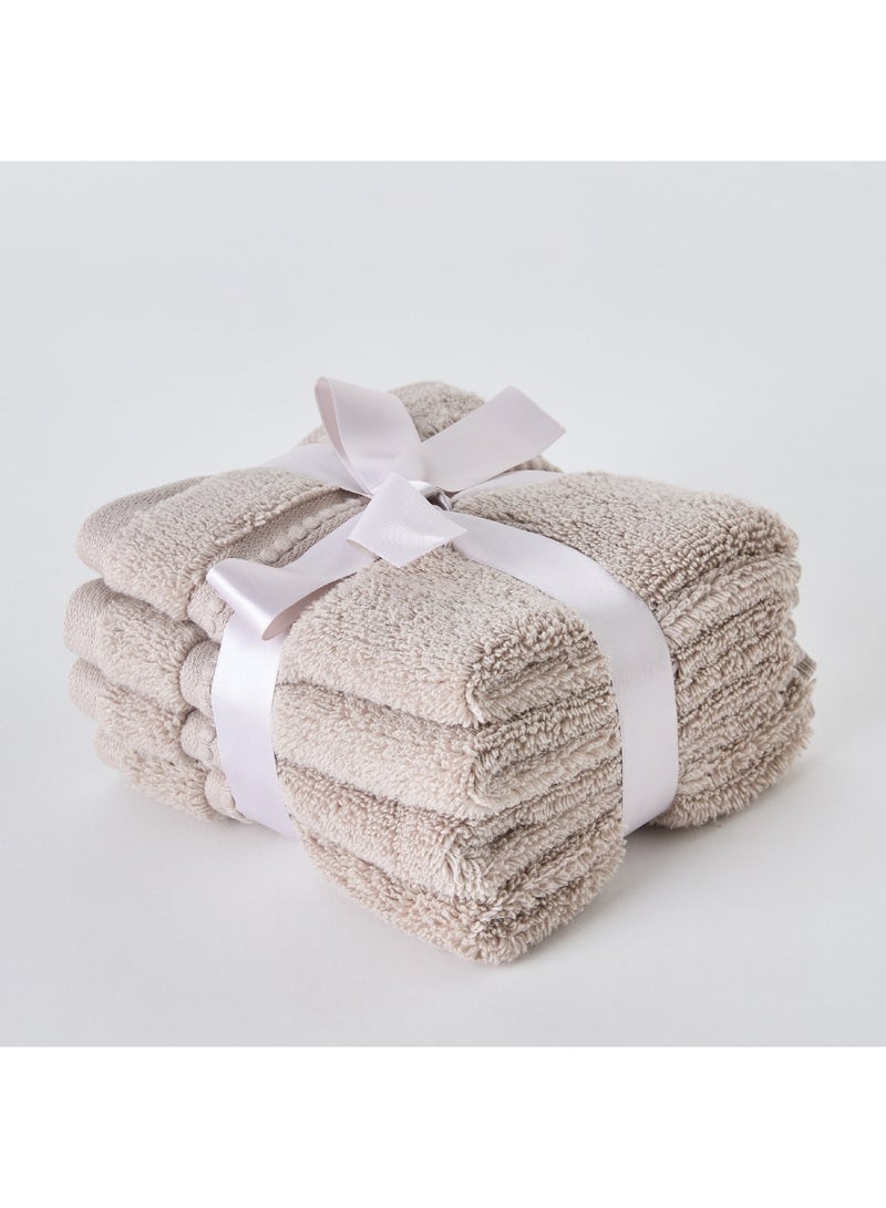 Home Box Cloud Soft Serene Zero Twist 4-Piece Face Towel Set 30 x 30 cm  - Image 5