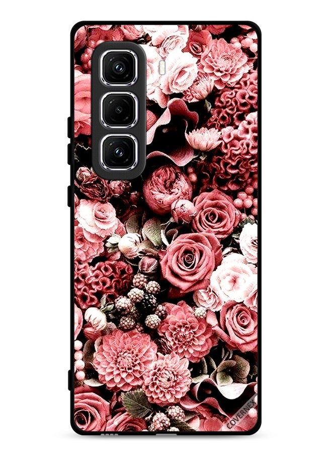 Covernex Infinix Hot 50 Pro Plus 4G Protective Case Cover Peach Roses  - Image 1