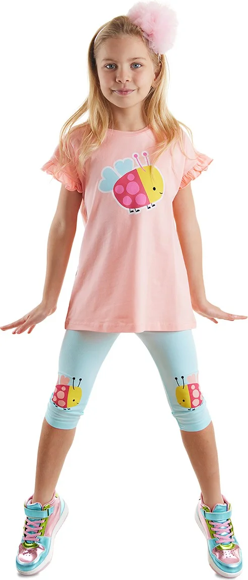 Denokids Ladybug Girl Tunic Tights Set