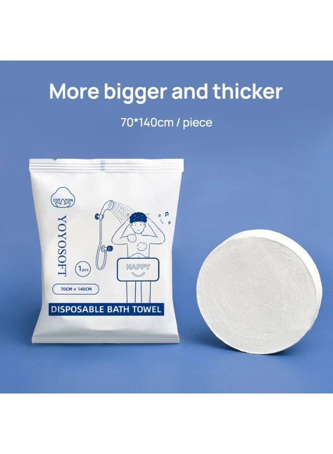 YOYOSOFT Disposable Compressed Bath Towel (1 Pack) | 70x140cm Extra-Large, Thicker Cotton Travel Towel | Water-Activated, Hygienic, and Lint-Free | Perfect for Travel, Camping, Hotel, and Salon - Image 3