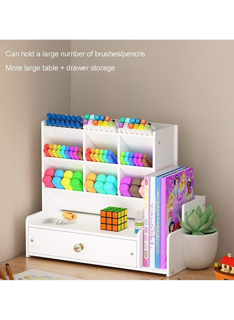 TPGP PVC Pen Holder Box Desk Pen Pot Pen Pencil Holder Desk Organiser,Stationery Storage And Finishing Tray,Desktop Stationary Storage Box,Can Hold A Large Number Pencils/ballpoint Pens - Image 4