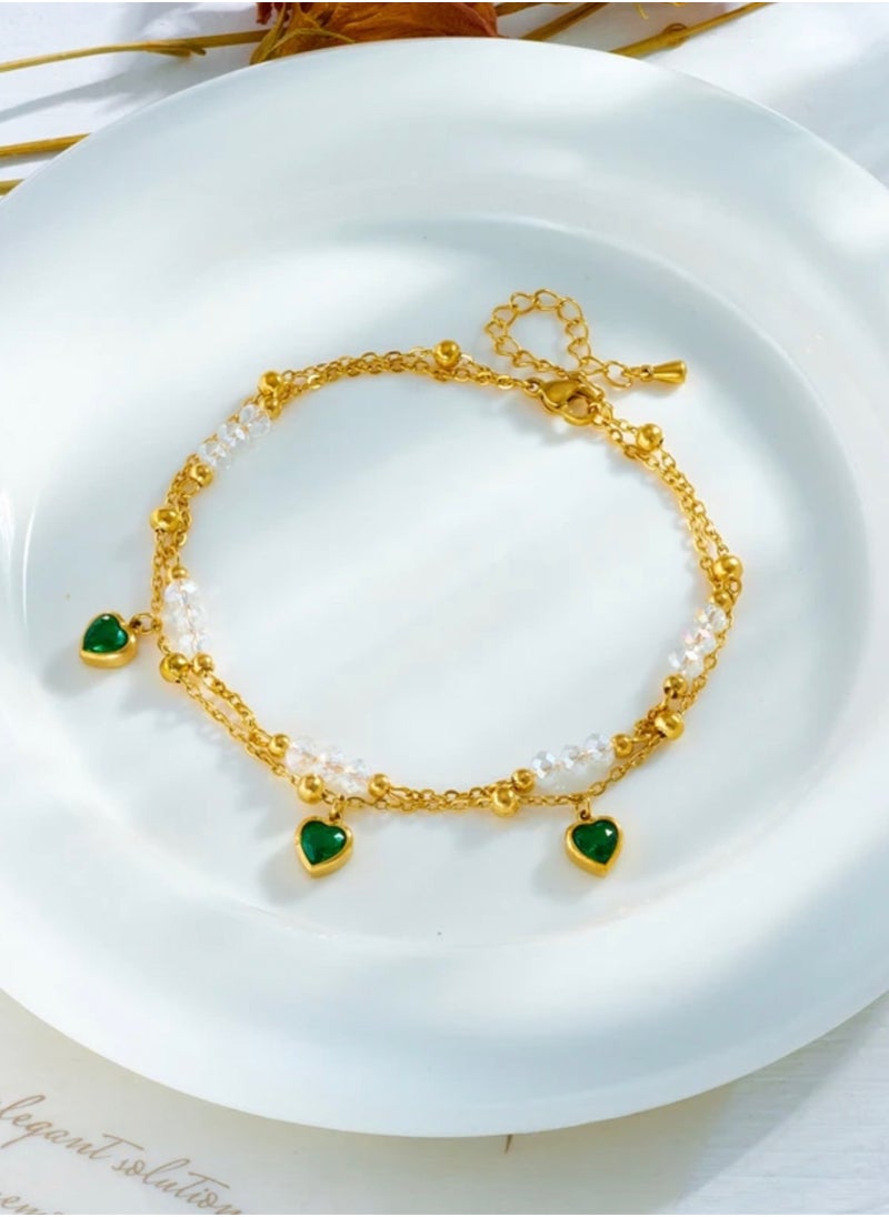 Elegance - Trendy Gold Stainless Steel Anklet For Women - Image 1