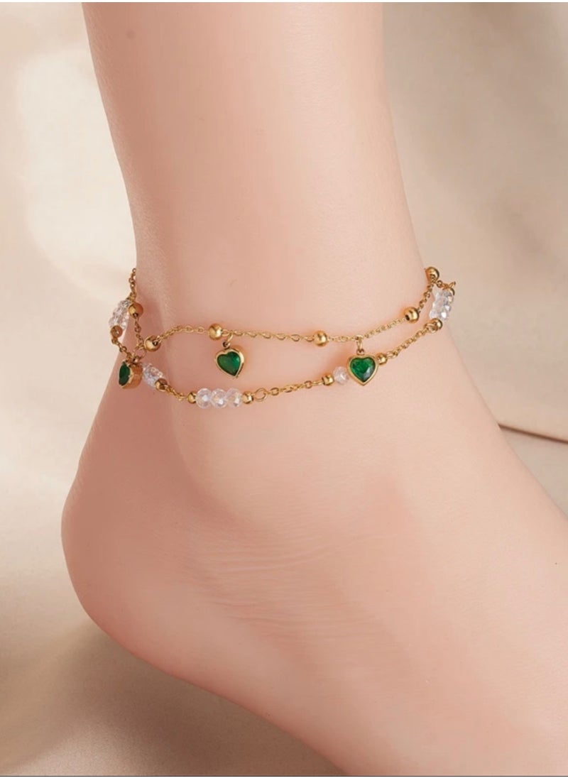 Elegance - Trendy Gold Stainless Steel Anklet For Women - Image 1