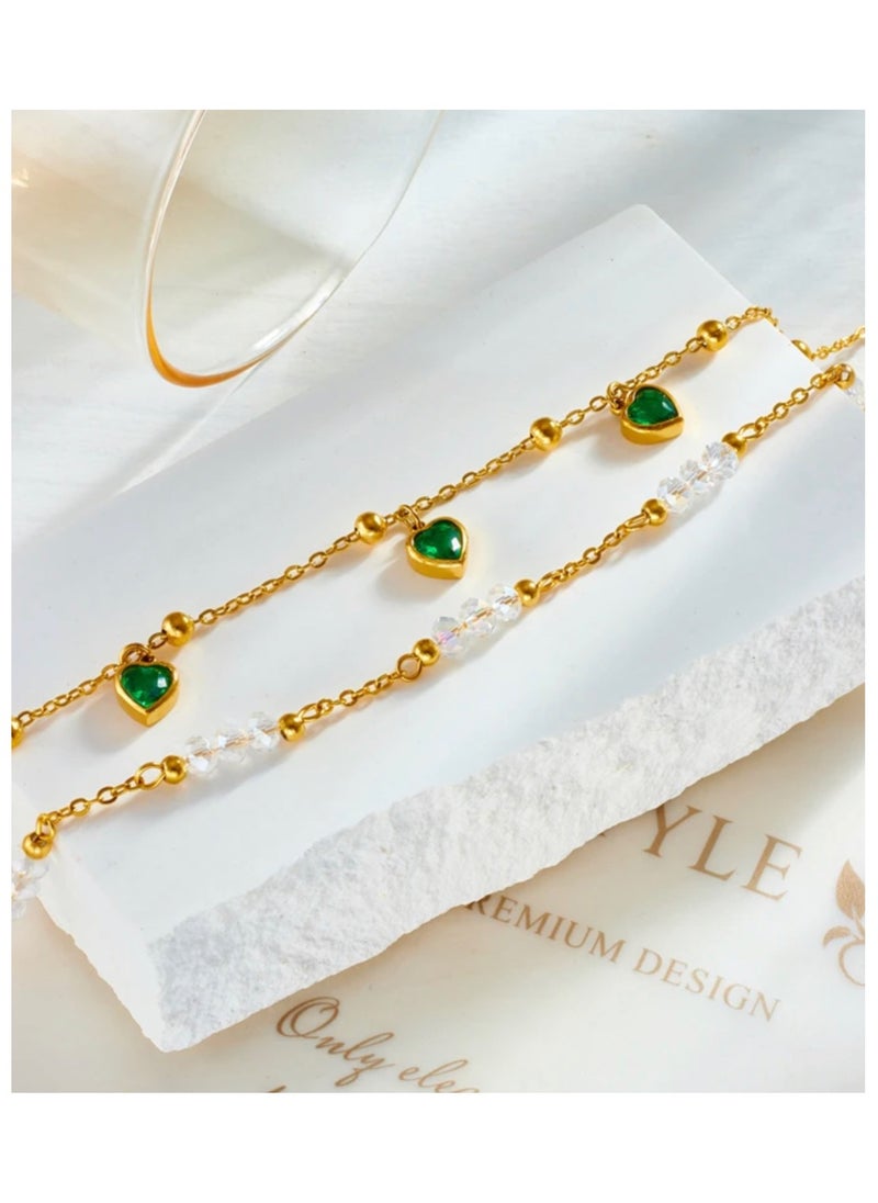 Elegance - Trendy Gold Stainless Steel Anklet For Women - Image 1