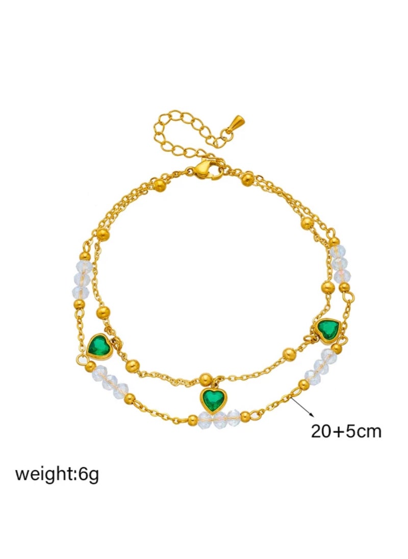 Elegance - Trendy Gold Stainless Steel Anklet For Women - Image 1