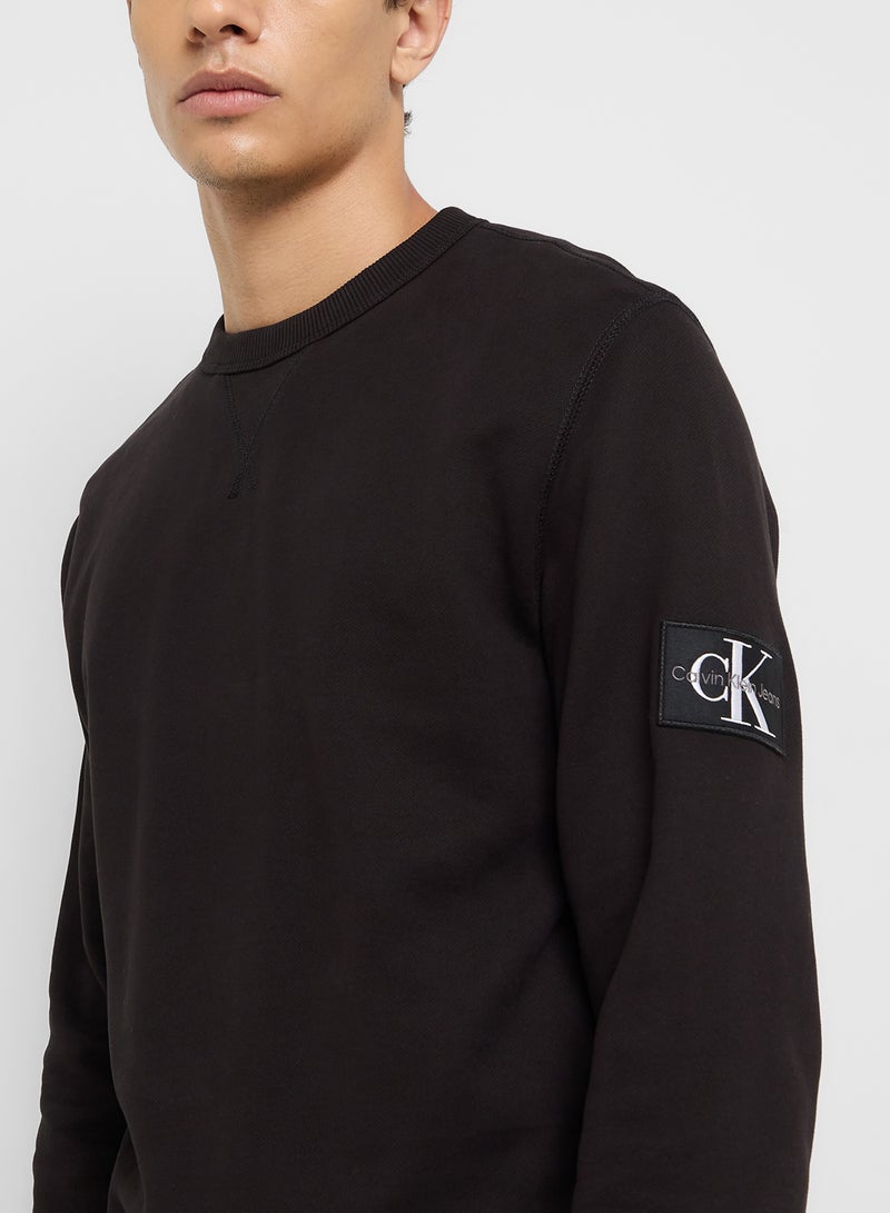 Calvin Klein Jeans Logo Long Sleeve Pullover Sweatshirt  - Image 3