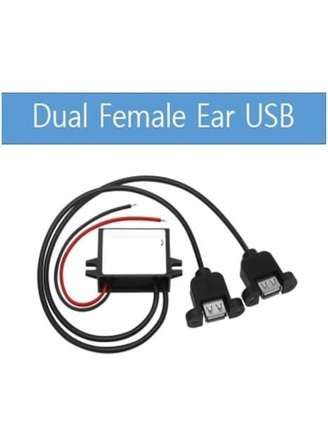 Dual Ear USB 8 85V to 5V 3A Step Down Converter DC Voltage Regulator - Image 3