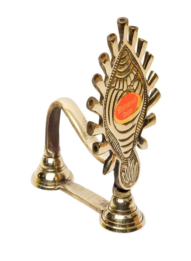 Bhimonee Decor بهيموني ديكور | مصباح نحاسي نقي على شكل صدفة آرتي | ديباك | ديا لأغراض البوجا | 5.5 بوصة | 500 جرام | مصباح نحاسي تقليدي للمنزل والمعبد والاحتفالات الدينية - Image 1