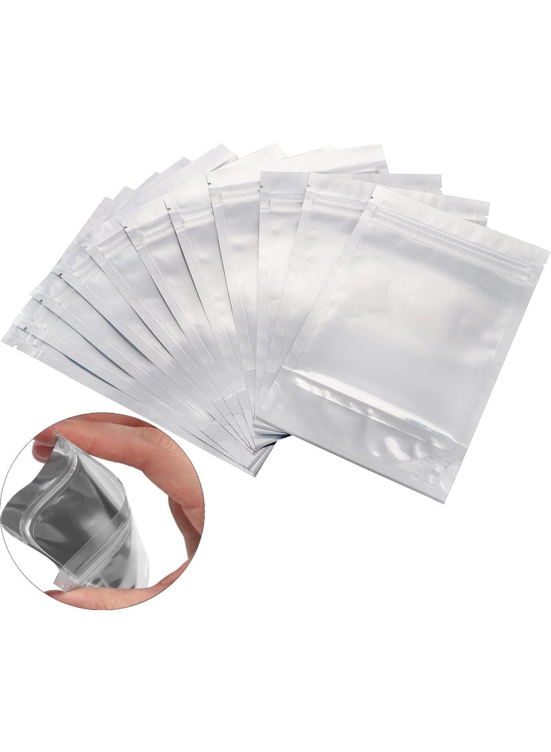 DCGPAC, 10Pcs/Pack Stand Up Pouch Bags, Sealable Heavy Duty Clear Front with Metallized Back, Plastic Zipper Food Coffee Candy Storage, Reclosable Bags and Heat Sealable Food Storage (5in x 8in) (200-250g) - Image 1