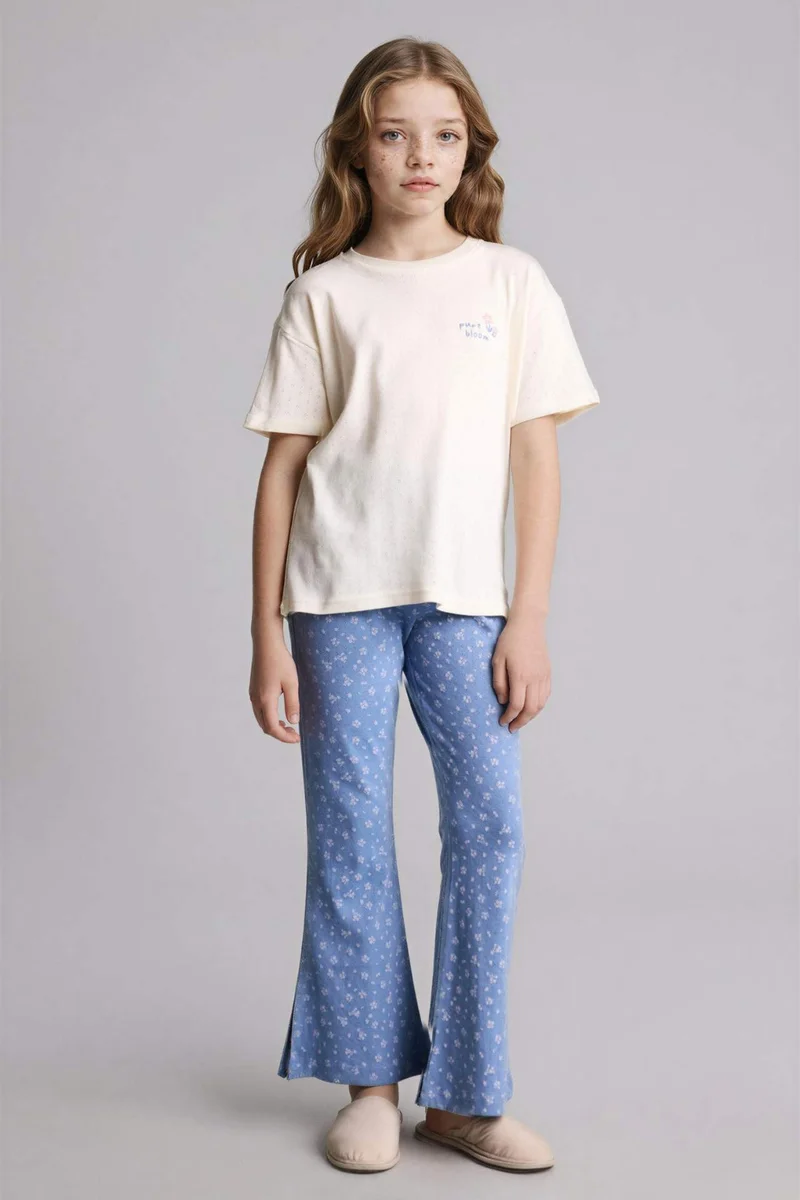 ديفاكتو Girl T-Shirt Bottom 2 Piece Pyjamas Set
