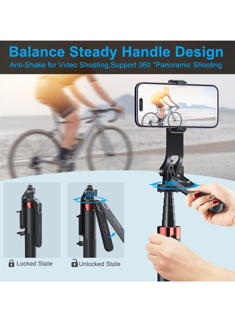 Trendify 70.86 Inches Extra Long Selfie Stick Tripod, Anti-Shake Selfie Stick with Balance Handle, Tripod Stand with Rechargeable Bluetooth Remote for Mobile Phones, Suitable For Smartphones, Cameras, Vlogging, Photography, and Video Recording  - Image 2