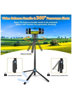 Trendify 70.86 Inches Extra Long Selfie Stick Tripod, Anti-Shake Selfie Stick with Balance Handle, Tripod Stand with Rechargeable Bluetooth Remote for Mobile Phones, Suitable For Smartphones, Cameras, Vlogging, Photography, and Video Recording  - Image 5