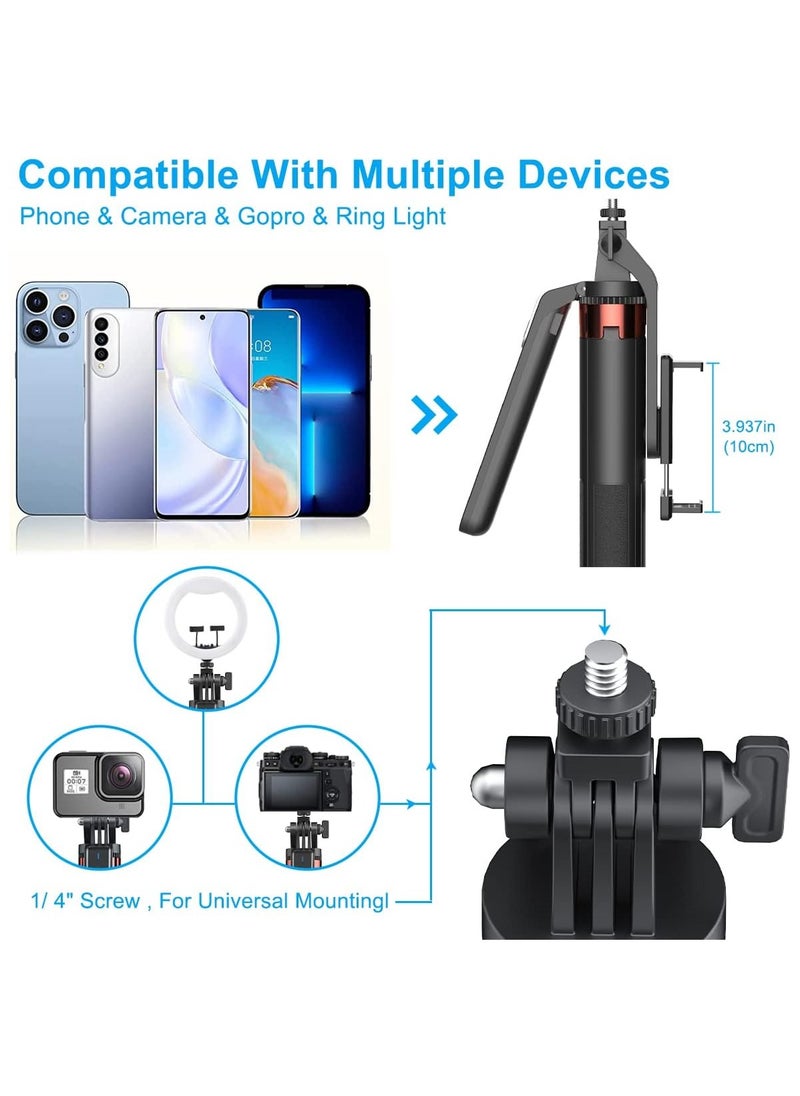 Trendify - 70.86 Inches Extra Long Selfie Stick Tripod, Anti-Shake Selfie Stick with Balance Handle, Tripod Stand with Rechargeable Bluetooth Remote for Mobile Phones, Suitable For Smartphones, Cameras, Vlogging, Photography, and Video Recording - Image 1