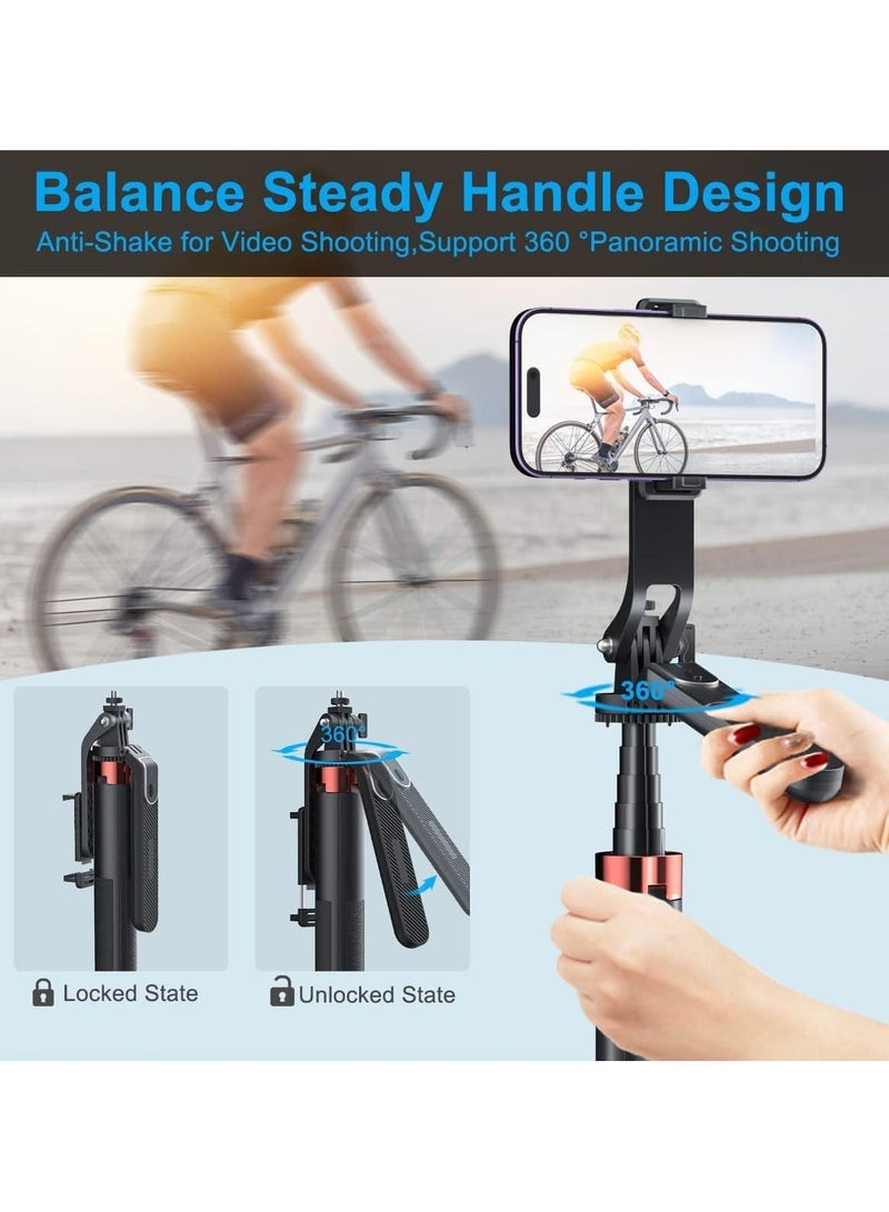 Trendify 170cm / 66.92 Inches Extra Long Selfie Stick Tripod, Anti-Shake Selfie Stick with Balance Handle, Tripod Stand with Rechargeable Bluetooth Remote for Mobile Phones, Suitable For Smartphones, Cameras, Vlogging, Photography, and Video Recording - Image 2