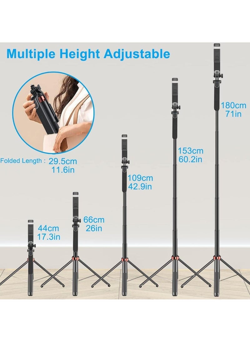 Trendify 170cm / 66.92 Inches Extra Long Selfie Stick Tripod, Anti-Shake Selfie Stick with Balance Handle, Tripod Stand with Rechargeable Bluetooth Remote for Mobile Phones, Suitable For Smartphones, Cameras, Vlogging, Photography, and Video Recording - Image 3
