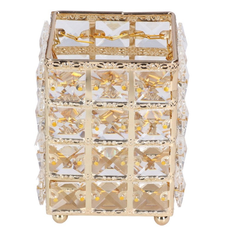 Makeup Brush Holder European Style Make Up Storage Cup for Bathroom Home Bedroom OfficeGold - Image 1