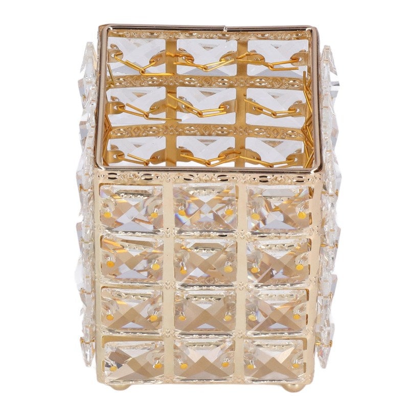 Makeup Brush Holder European Style Make Up Storage Cup for Bathroom Home Bedroom OfficeGold - Image 3