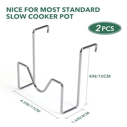 CTTZCKJ Crock Pot Lid Holder,Stainless Steel Crockpot Lid Holder Attachment,Crockpot Cover Holder,Slow Cooker Lid Holder,Lid Hanger For Crock Pot while Cooking - Image 2
