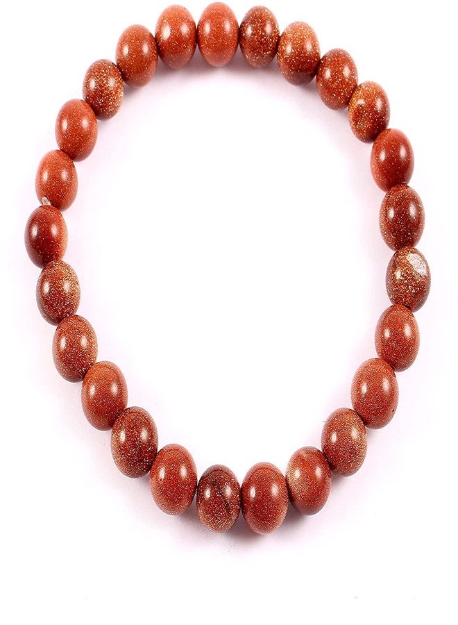numeroastro Sun Stone | Gold Stone | Sandstone Round Beads Bracelet For Men & Women (8 MM) (1 Pc) - Image 3