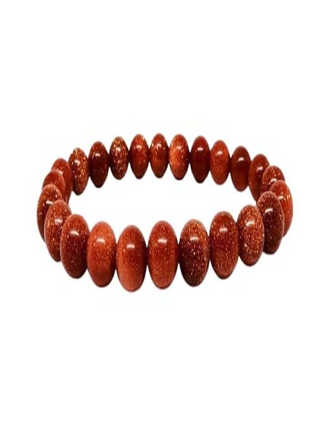 numeroastro Sun Stone | Gold Stone | Sandstone Round Beads Bracelet For Men & Women (8 MM) (1 Pc) - Image 4