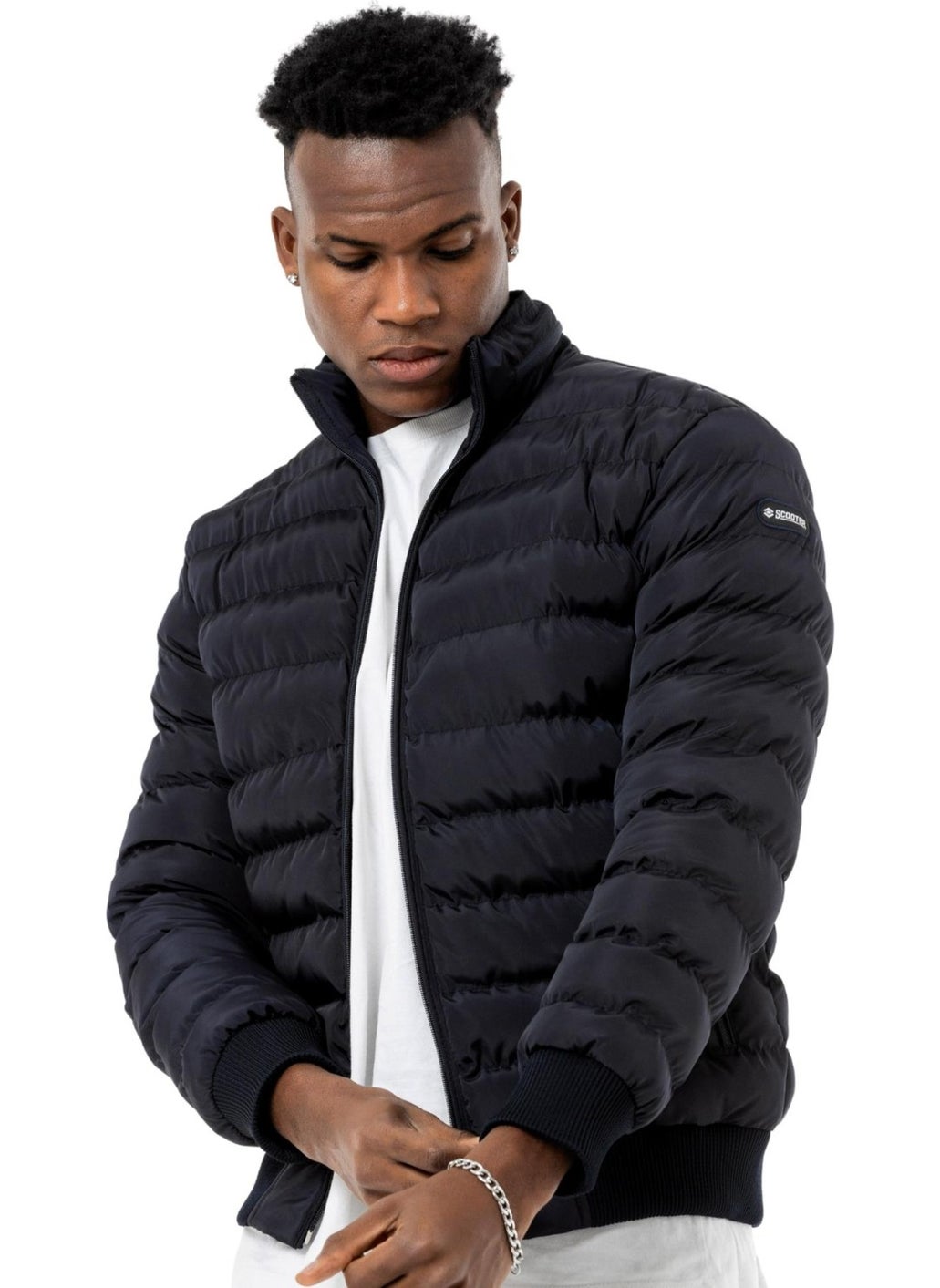 Scooter  Puffer Coat Comfort Navy Blue Men's Coat M1803TL  - Image 1