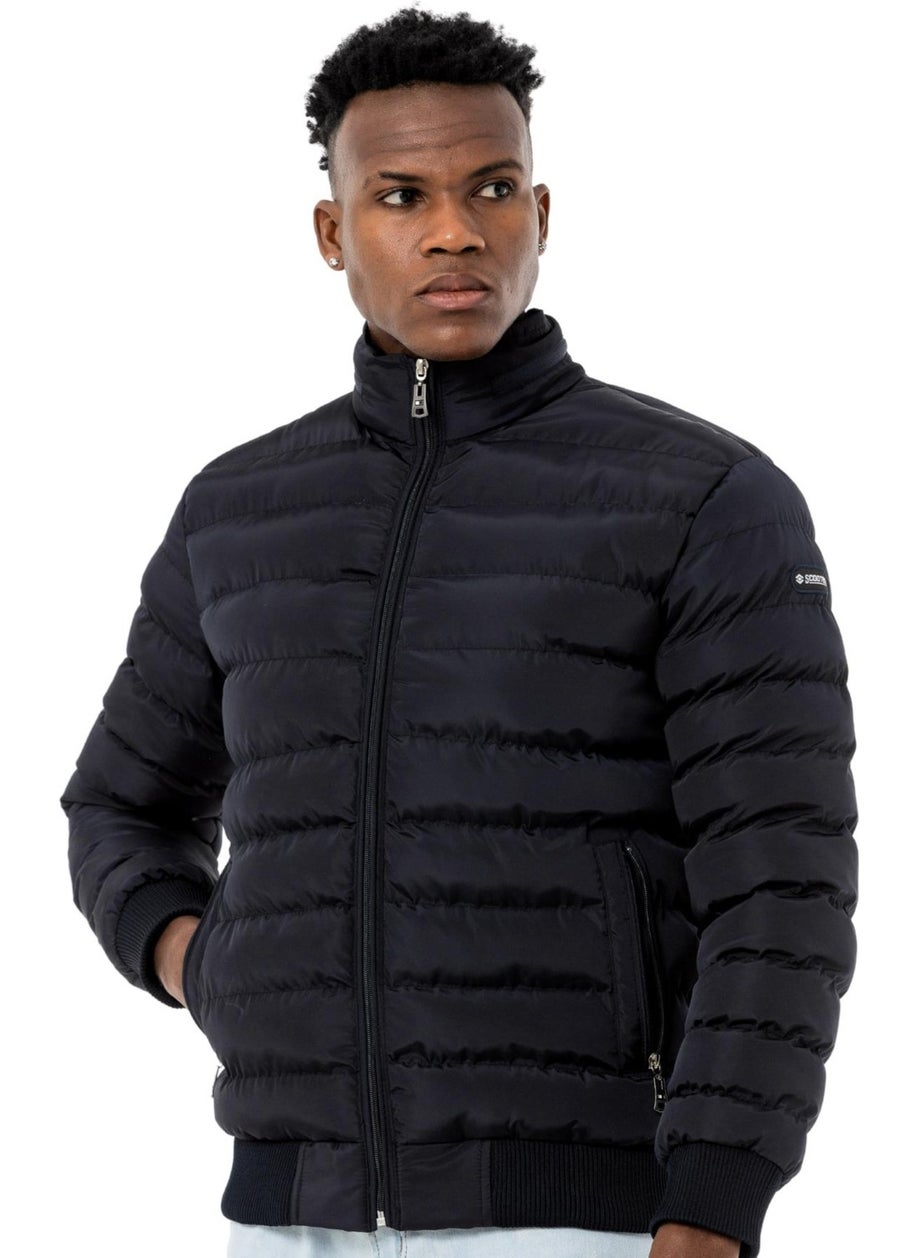 Scooter  Puffer Coat Comfort Navy Blue Men's Coat M1803TL  - Image 2