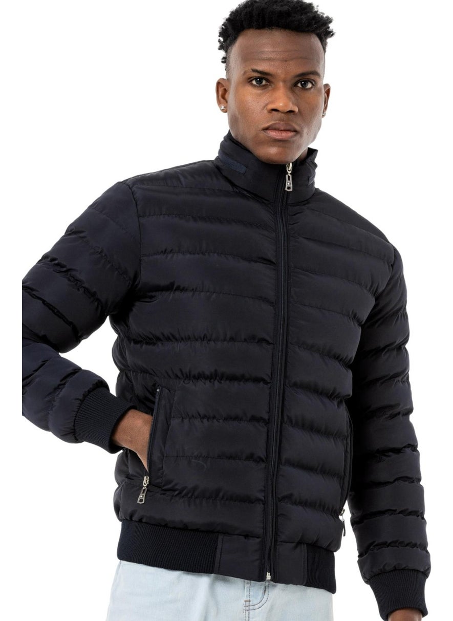 Scooter  Puffer Coat Comfort Navy Blue Men's Coat M1803TL  - Image 5
