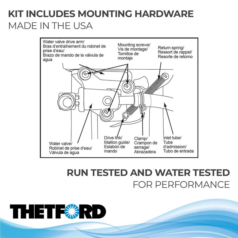 Thetford 34100 Style Lite & Style Plus Water Valve Kit - Image 3