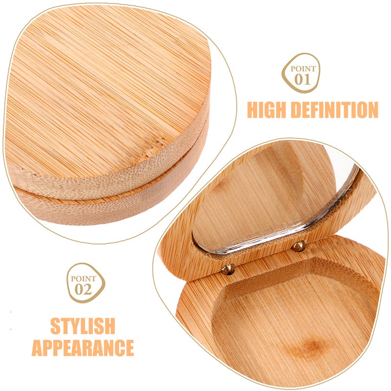 2pcs Portable Compact Mirror Folding Makeup Mirror Travel Mirror Small Handheld Vanity Mirror for Pocket Purse Table - Image 3