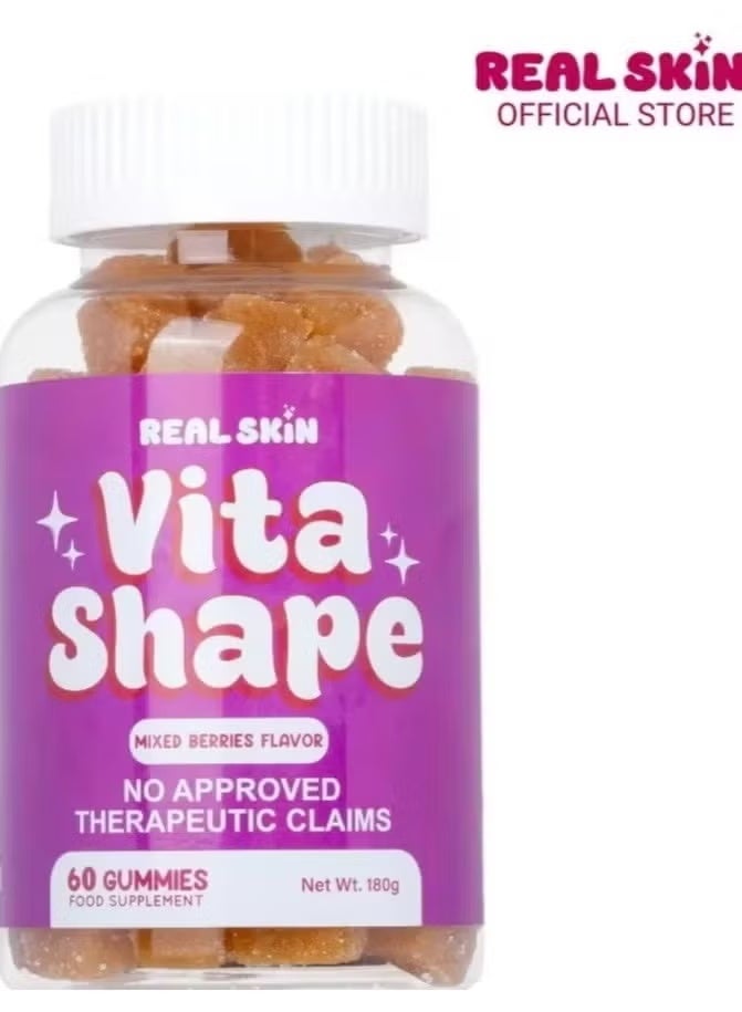 Real Skin Vita Mixed Berry Flavored Food Supplement, 60 Gummies