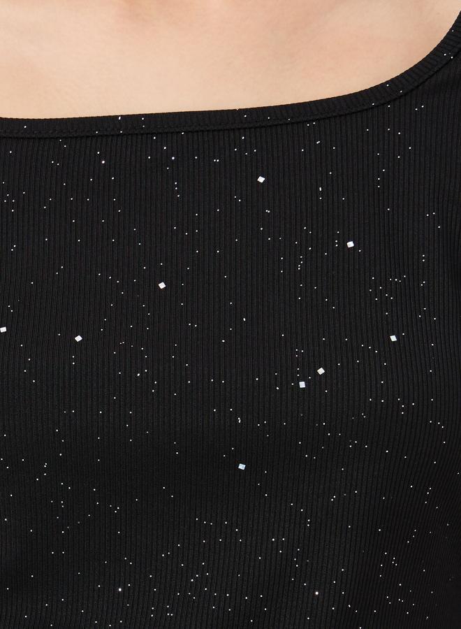 Take Two Textured Square Neck Long Sleeves Blouse - Image 3