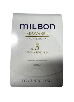 Milbon Milbon No. 5 Reawaken Professional weekly booster Hair Masque Color Safe 4 x 0.3 Fl. Oz.  - Image 1
