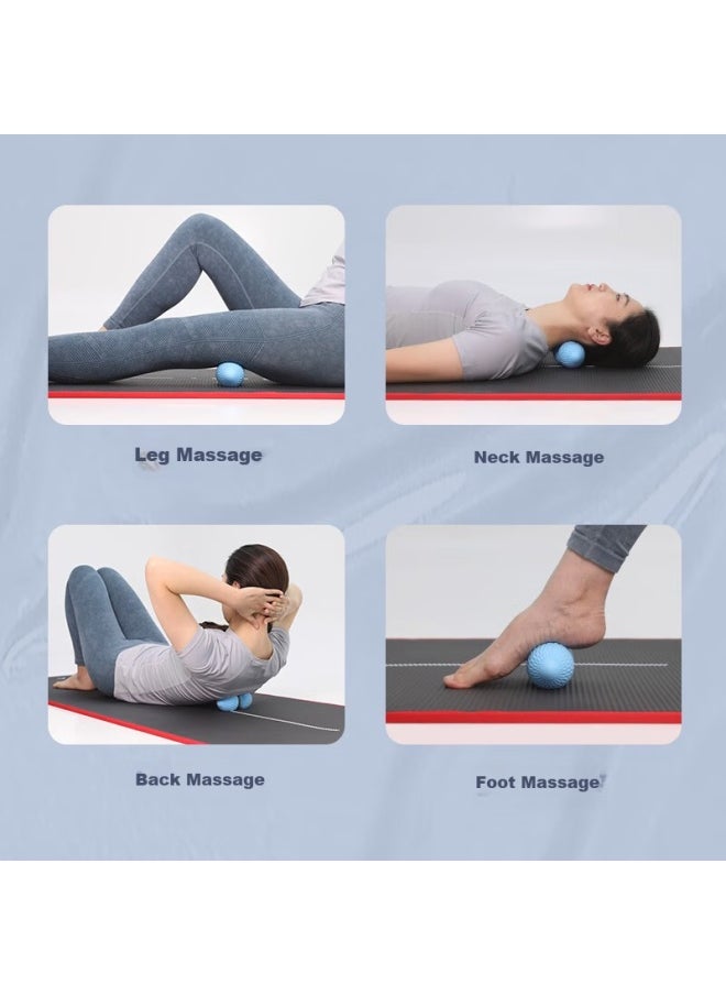 PROIRON Proiron Puli'ai Peanut-shaped Fascia Ball, Foot Massage Ball, Neck Massage Ball, Yoga Back-rolling Tool, Bird's Nest Pattern, Blue  - Image 5