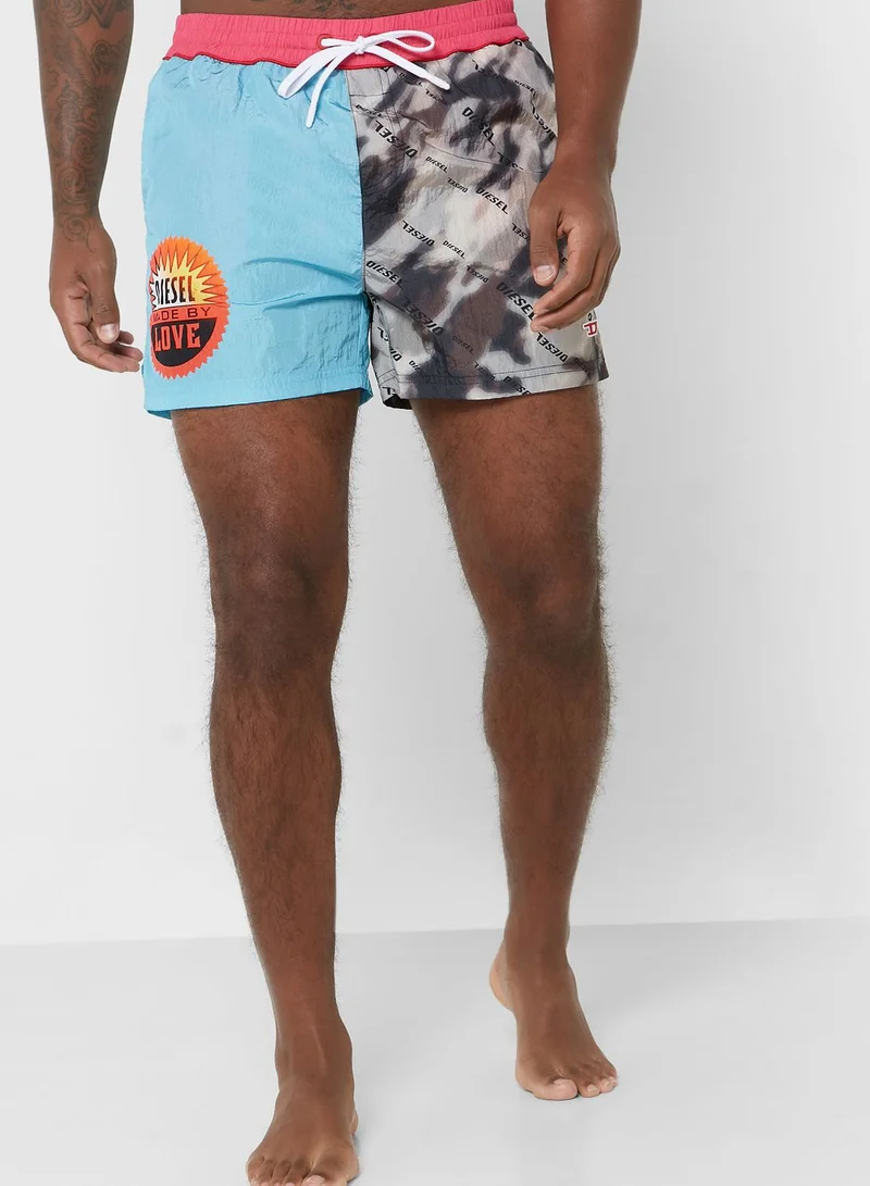 DIESEL Logo Printed Shorts