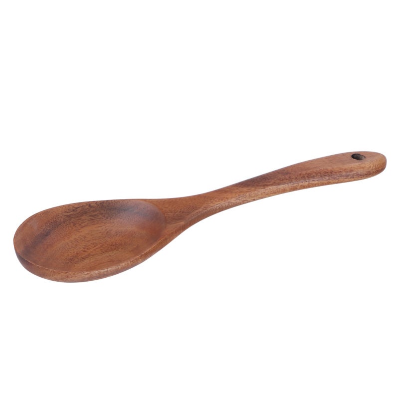 Teak Wood Tableware: Food-Grade Natural Teak, Strong Durable, Easy Clean, Comfortable Handle - Wooden Kitchen Utensils for Home Kitchen Dining - Image 2