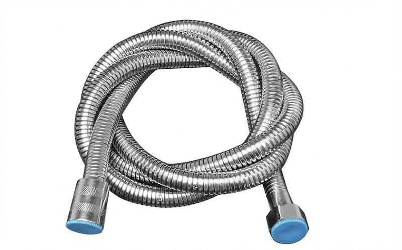 Stainless Steel Shower Hose - 1.5M Metal Shower Connector Flexible 360 Degree Rotation to Prevent Tangling - Shower Link, Rustproof and High Pressure (Silver Chrome, G1/2) - Image 1