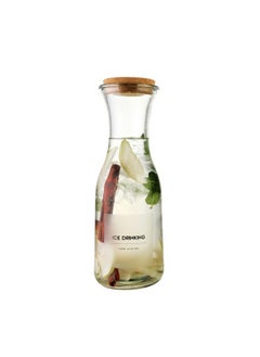 Bien Servi High Quality Glass Juice Jar with Decal Clear and Brown 28.2 x 10.1 x 10.1 cm 238095A  - Image 1