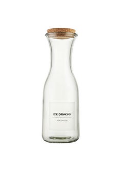 Bien Servi High Quality Glass Juice Jar with Decal Clear and Brown 28.2 x 10.1 x 10.1 cm 238095A  - Image 2
