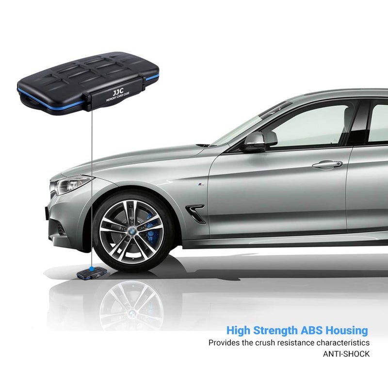 JJC 36 Slots SD Card Case Micro SD Card Case CF Card Holder Memory Card Holder Storage for 18 Micro SD Card, 12 SD SDXC SDHC Card, 6 CF Card - Image 4