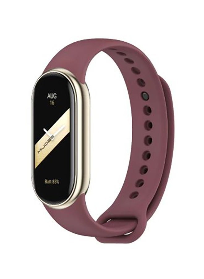Generic Xiaomi Mi 8 Soft Silicone Replacement Strap With Amazing Design - Wine Red 