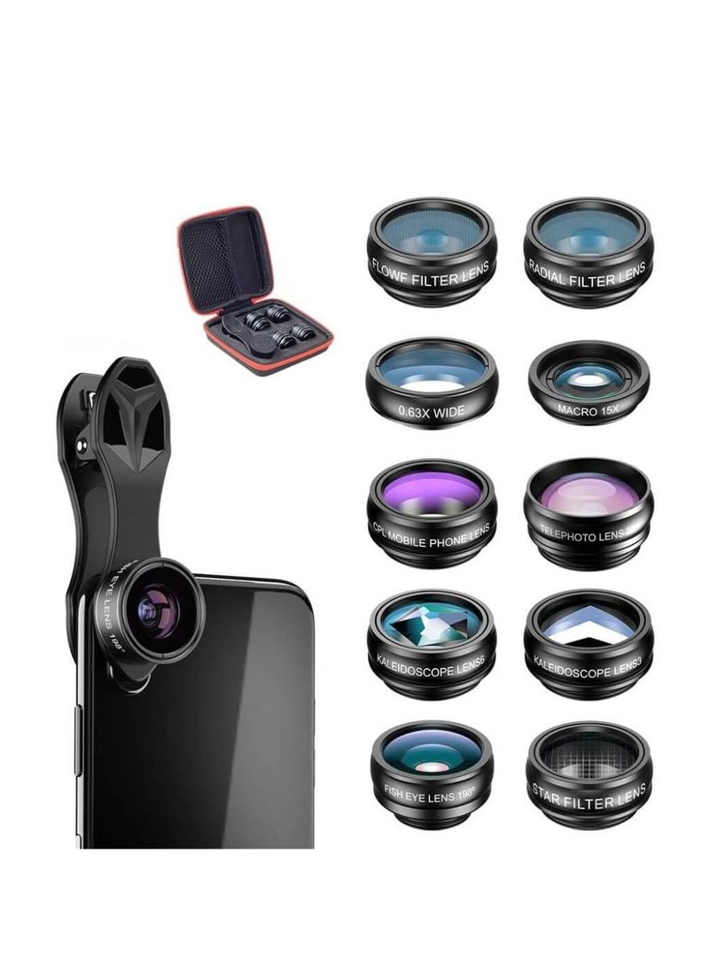 APEXEL Apexel APL-DG10 10 in 1 Cellphone Lens Kit  - Image 1