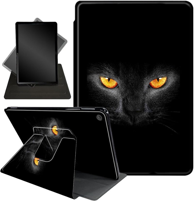 غلاف لجهاز Fire HD 10 Tablet الإصدار الحادي عشر 2021 ولجهاز Amazon Fire HD10 Plus مقاس 10.1 بوصة، حامل ذكي واقي قابل للدوران 360 درجة، لجهاز Fire HD 10 2021 Tablet، تصميم أسماك القرش الزرقاء اللطيفة - Image 1