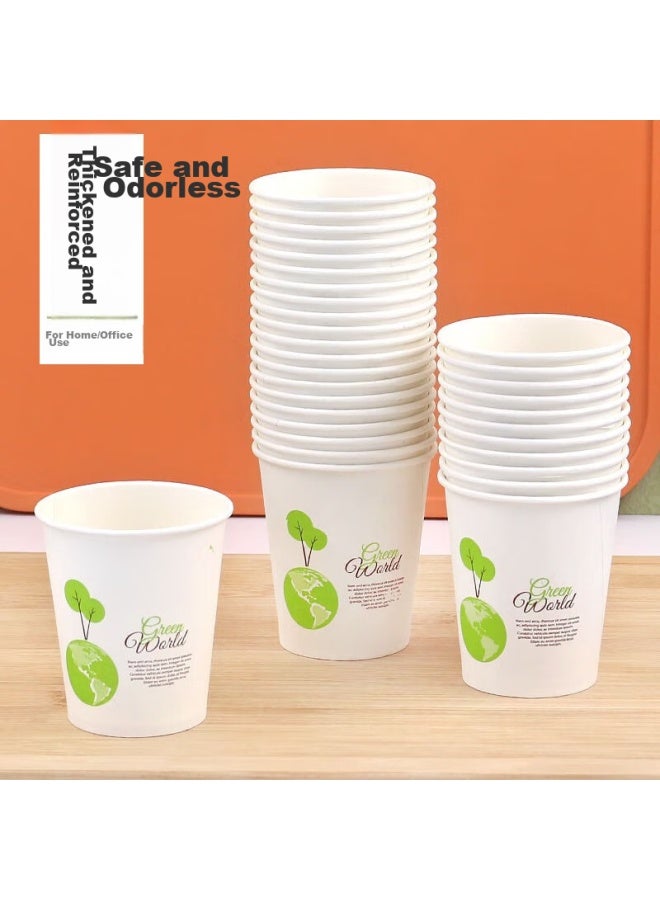 Mengting Disposable Cups, 300 Large 233ml Paper Cups, Business Office Coffee Water Cups, Thickened Paper Cups, Family Pack - Image 3
