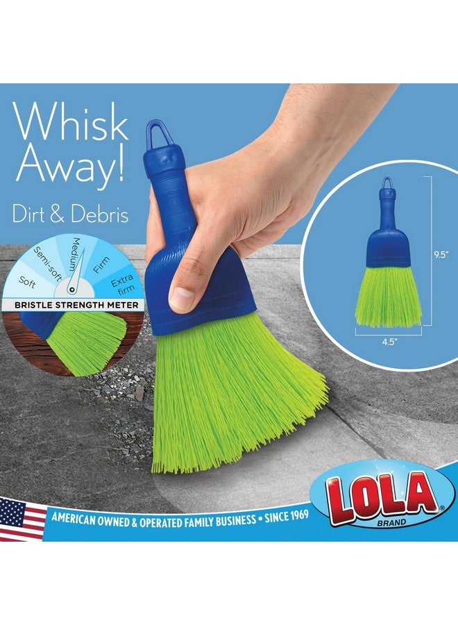 لولا مكنسة لولا برودكتس ويسك، فرشاة يدوية، شعيرات متينة، تزيل الأوساخ والحطام، صغيرة الحجم، مزودة بفتحة تعليق لسهولة التخزين، للاستخدام الداخلي/الخارجي، عبوة واحدة - Image 1