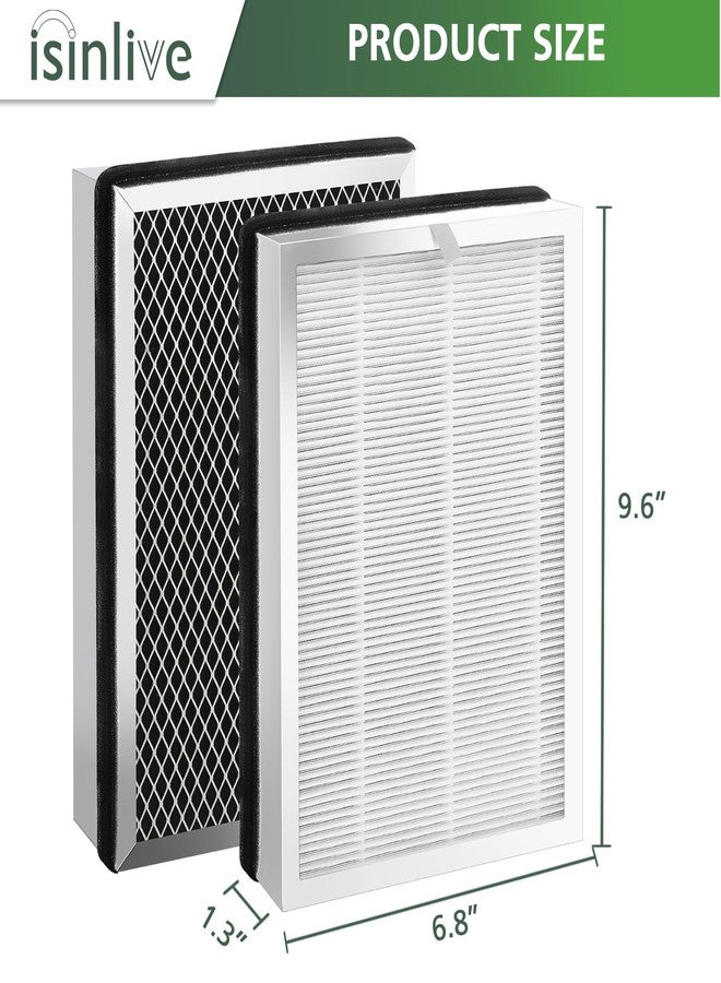 isinlive 25 Replacement Filter Compatible with 25 Air Purifier S1/W1/B1, Activated Carbon Filter, 4 Pack - Image 2