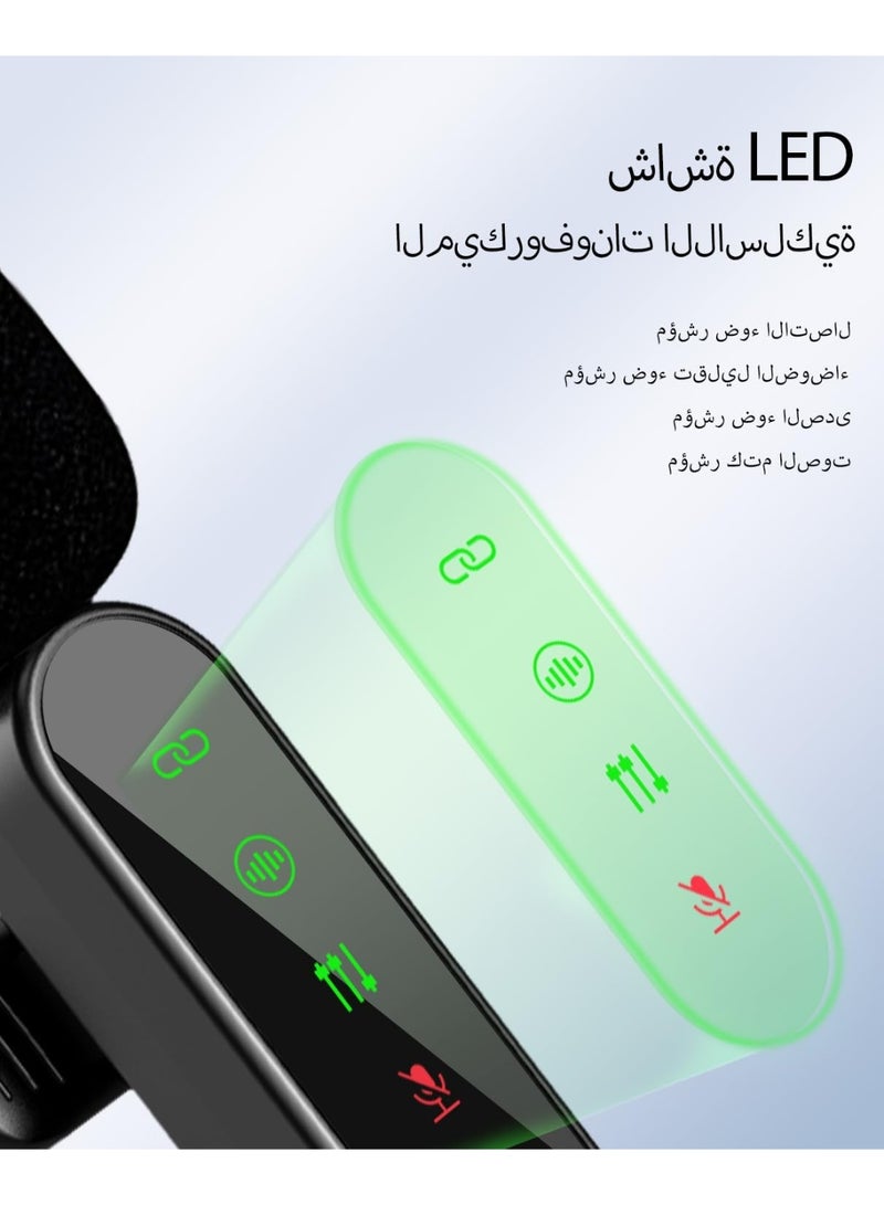 Wireless Mini Lavalier Lapel Microphone for iPhone iPad & Android Phone, 2 in 1 Lapel Mic for Video Recording- Dual Mics with Noise Reduction for Video YouTube Tiktok Podcast Vlogging(2 Pack) - Image 3