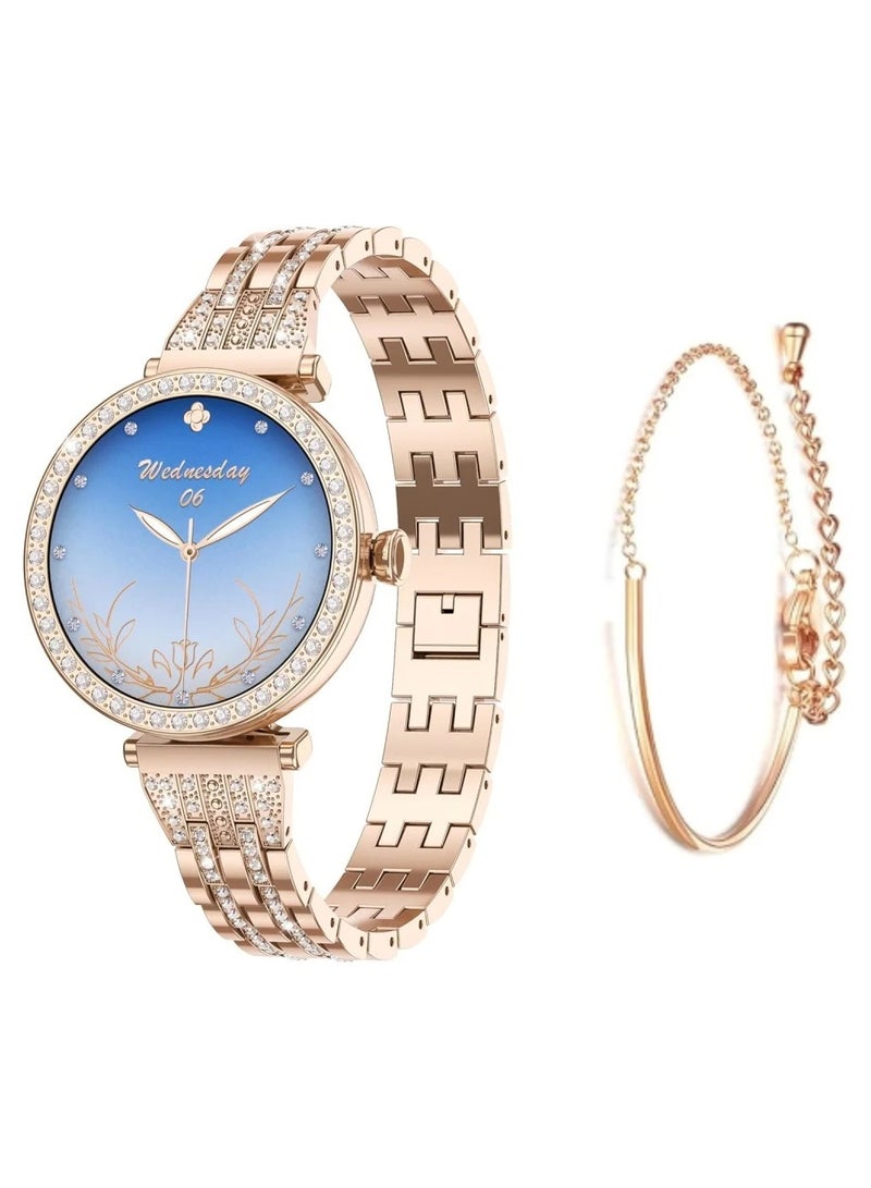 Oteeto GT10 Diamond Smartwatch – 1.2" AMOLED Display | Heart Rate, Sleep & Menstrual Cycle Tracking | Stylish Fitness Smartwatch for Women | Android & iOS Compatible - Image 1