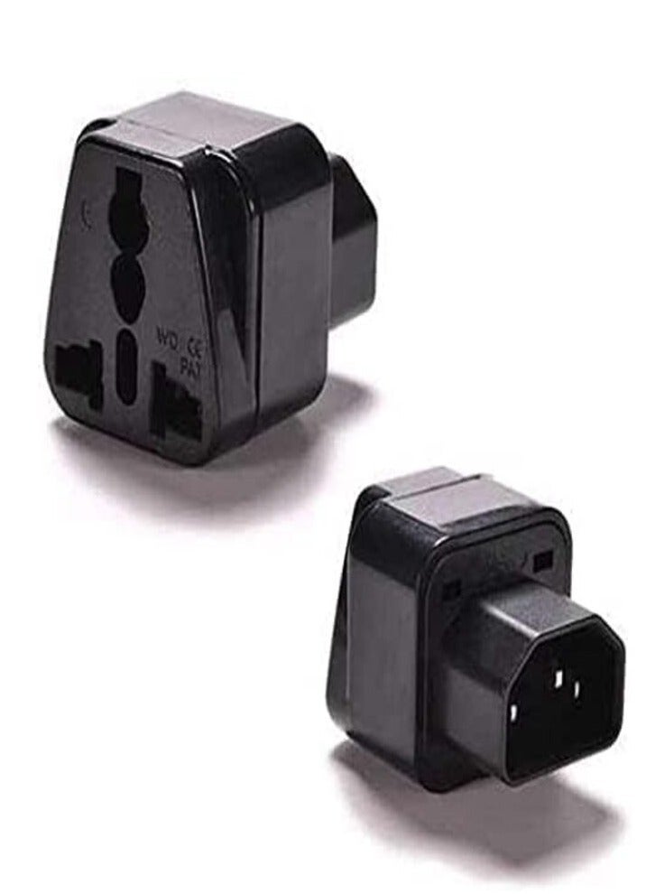 DKURVE® UPS C14 to Universal Female Socket Power Adapter AC Plug (5-PACK) - Image 1